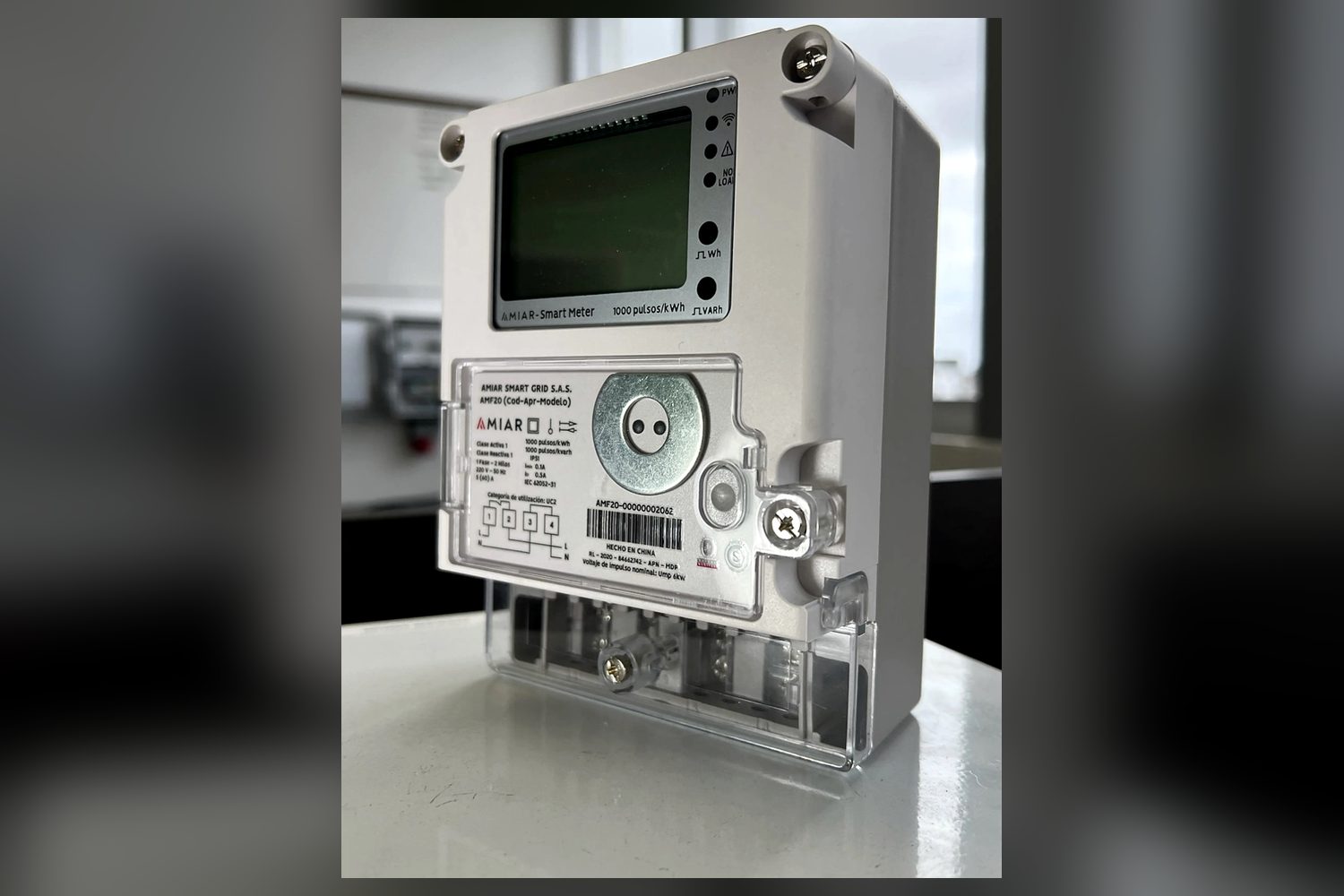 Medidor monofásico AMIAR instalado